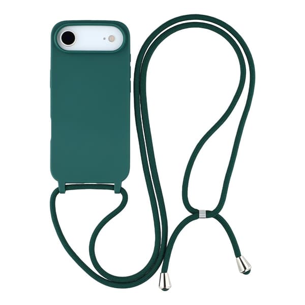 Mobilskal till iPhone Air TPU Shockproof med Lanyard - Mörkgrön Grön