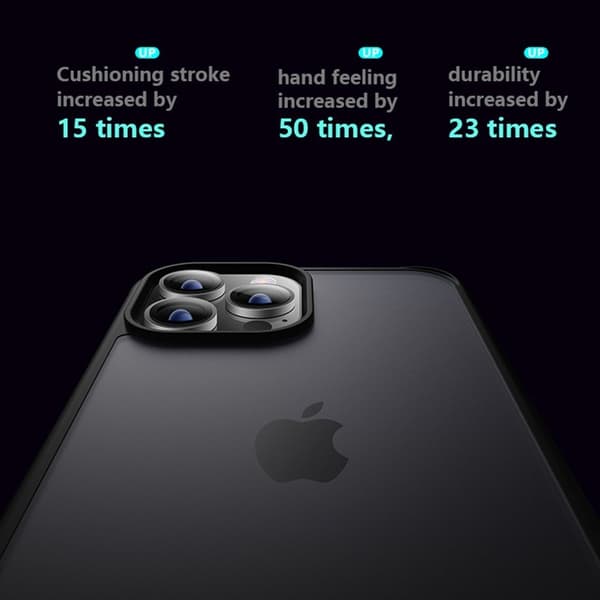 X-LEVEL Mobilskal till iPhone 15 Gummibeläggning Akryl Svart