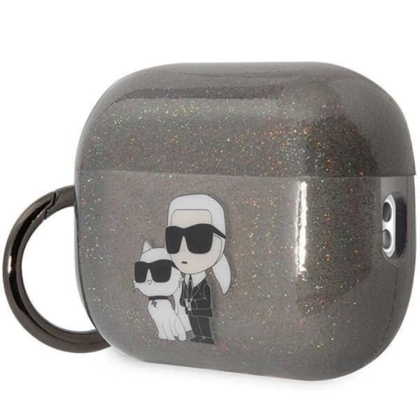 Karl Lagerfeld Airpods Pro 2 Skal Gliter Karl&Choupette Svart Svart