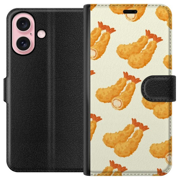 Plånboksfodral till Apple iPhone 16 med Räkor