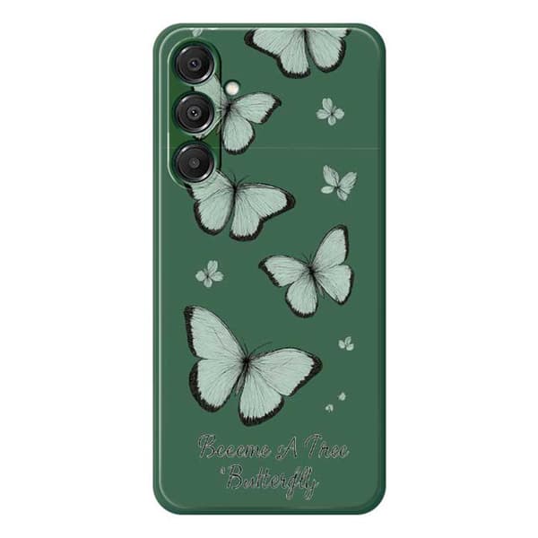 Mobilskal för Samsung Galaxy S26 Plus TPU - Grön fjärilsdesign - Grön
