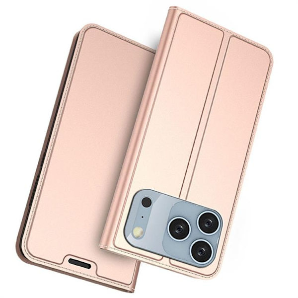 iPhone 17 Pro Max Plånboksfodral med Kickstand Roséguld
