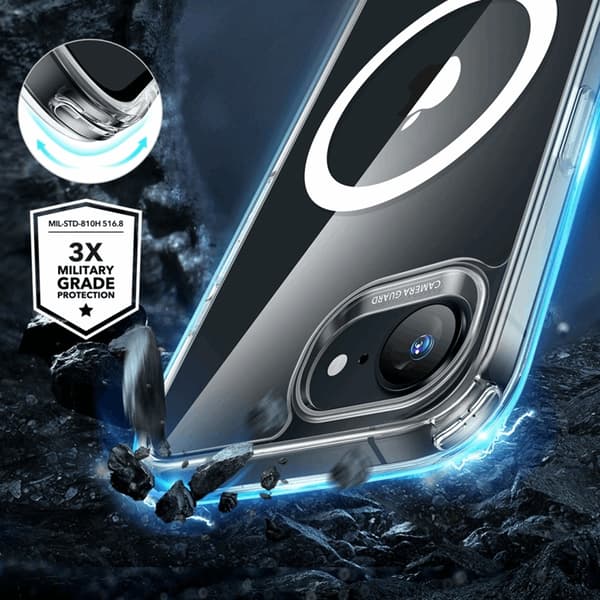 ESR Mobilskal till iPhone 16e Magsafe Classic Hybrid Halolock - Clear Transparent