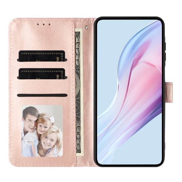 Oppo Find X9 Pro 5G Plånboksfodral Konstläder Polka Dot - Rosa