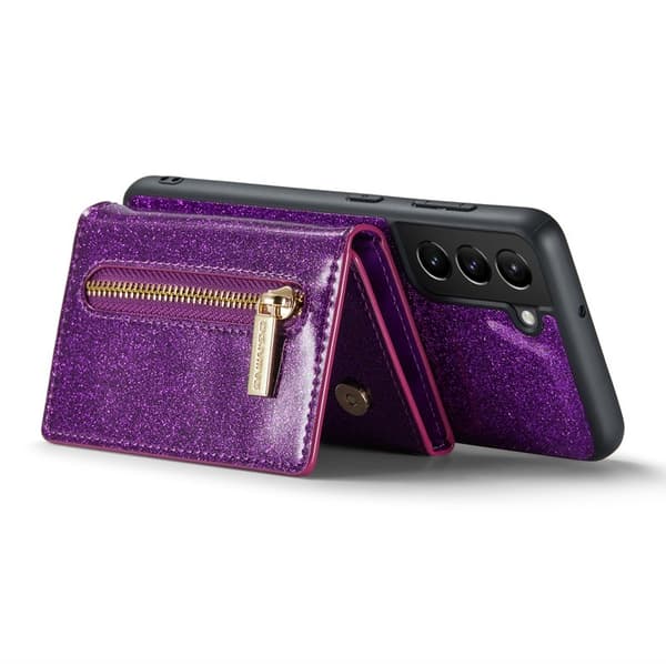 DG.MING M3 Series Samsung Galaxy S23 Konstläder Plånboksfodral Lila