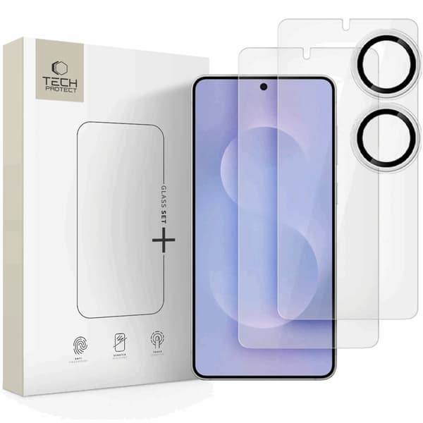 Tech-Protect [3-Pack] Galaxy S25 Edge Härdat Glas Skärmskydd Set