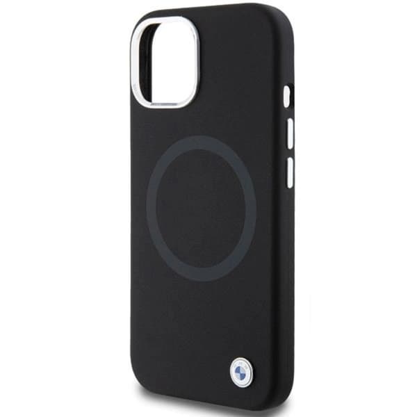 BMW iPhone 15 Plus Mobilskal Magsafe Signature Liquid Silikon - Sort Black