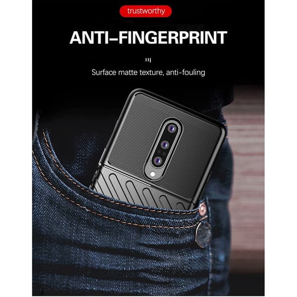 Thunder Twill Texture Skal OnePlus 8 - Svart Black