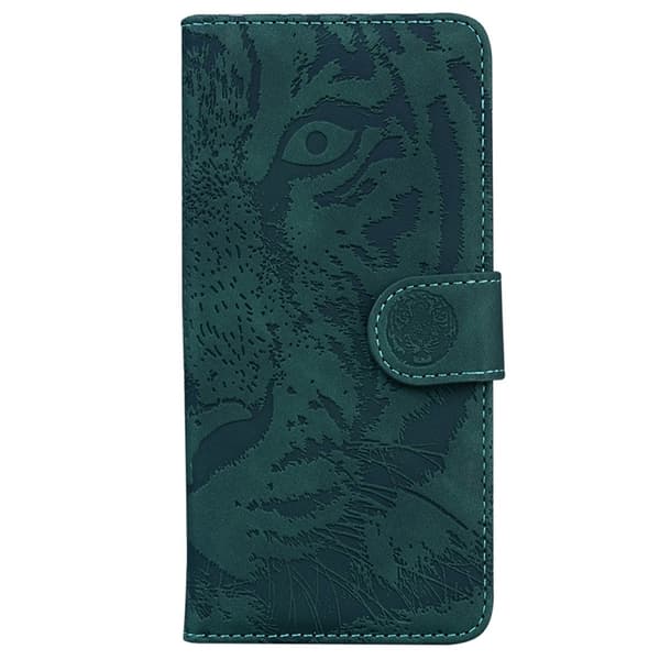 Sony Xperia 1 VII Konstläder Plånboksfodral Tiger Print - Grön Grön
