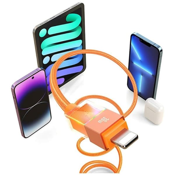 USAMS USB-C til Lightning 30W kabel 1.2m SJ776 - plettet Grå