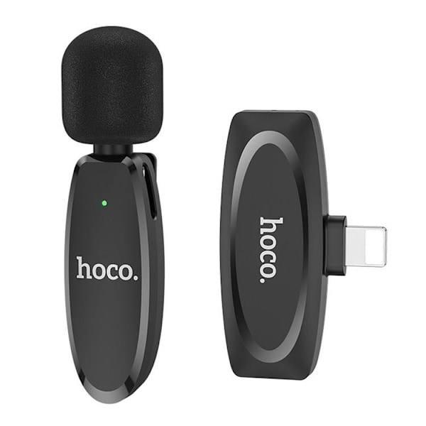 HOCO Trådløs Lavalier Mikrofon Lightning L15 - Sort Svart