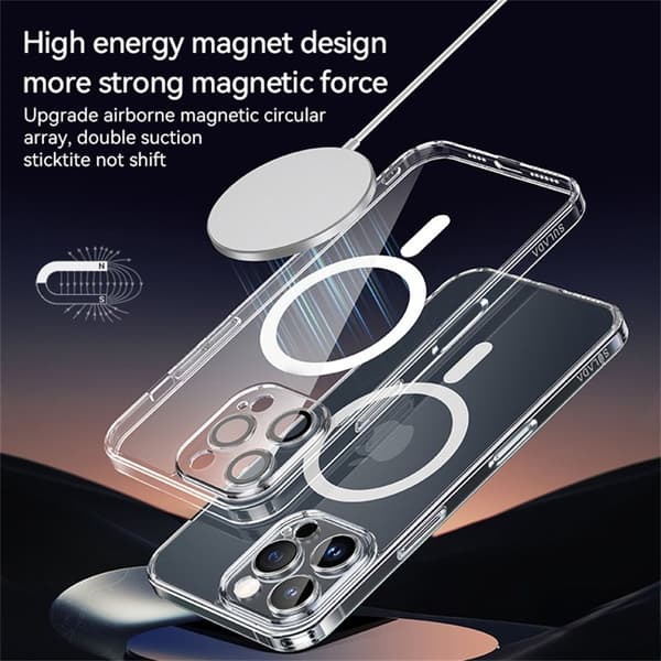 SULADA Mobilskal till iPhone 16 Pro Max TPU+PC Transparent Med Linsskydd