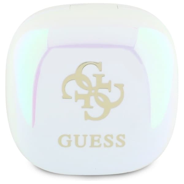 Guess TWS øretelefon Bluetooth iriserende 4G trykt logo - hvid Vit