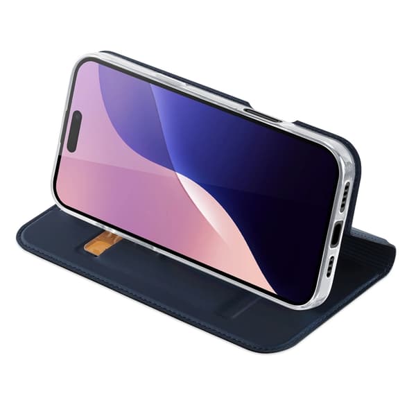 DUX DUCIS Skin Pro iPhone 16 Pro Max Plånboksfodral PU Läder - Blå Blå