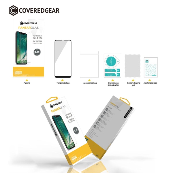 CoveredGear Härdat Glas Skärmskydd till Samsung Galaxy A50 - Sva Svart