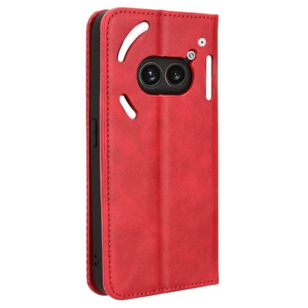 Nothing Phone (2a) Plus Plånboksfodral Retro Kickstand - Röd Röd