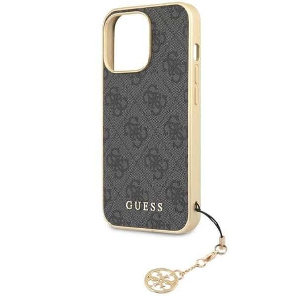 Guess iPhone 14 Pro -puhelinkuori 4G Charms -kokoelma - Harmaa Grå