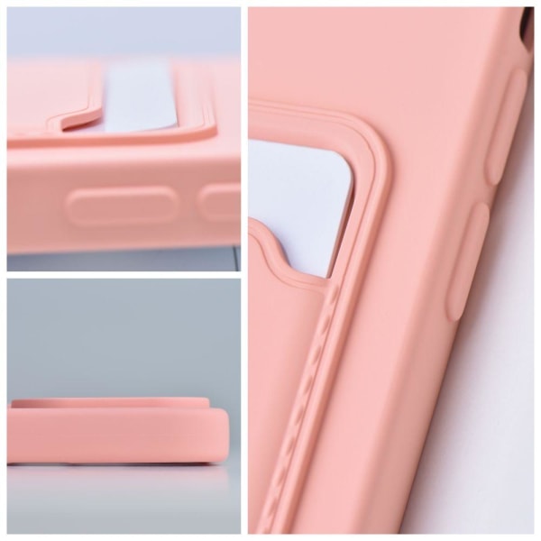 iPhone 11 Cover Forcell Kortholder Blød Plast - Rosa