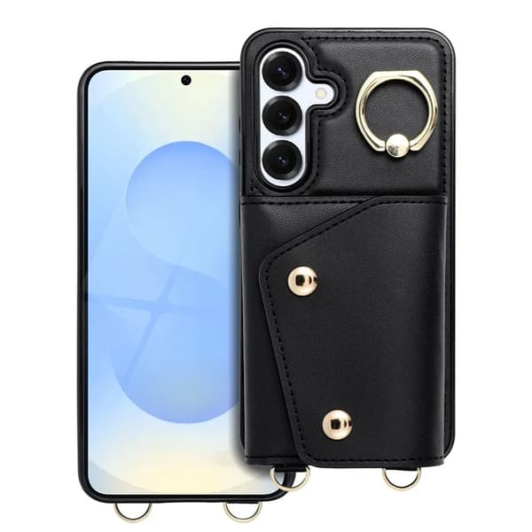 Telefontaske til Galaxy A15 5G Wonder Kortholder - Sort Svart