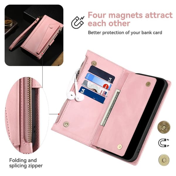ESEBLE Star Series iPhone 16 Pro Plånboksfodral Konstläder - Roséguld