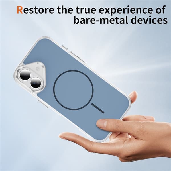 Mobilskal till iPhone 17 MagSafe Skin Touch TPU PC - Blå Blå