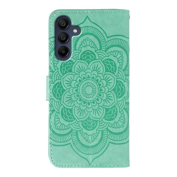 Mobilskal till Samsung Galaxy S26 KonstLäder Mandala Tryck - Grön