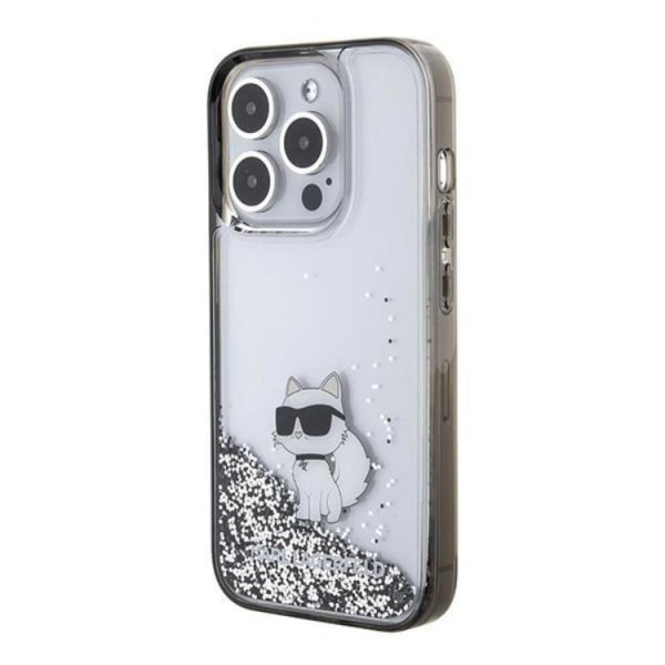 KARL LAGERFELD iPhone 15 Pro Mobilskal Liquid Glitter Choupette