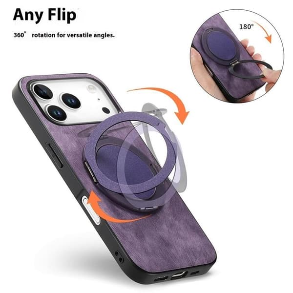 Mobilskal till iPhone 17 Pro Rotating Kickstand - Lila Lila