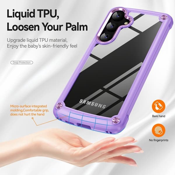 Mobilskal för Samsung Galaxy S26 Stöttålig PC + TPU - Lila