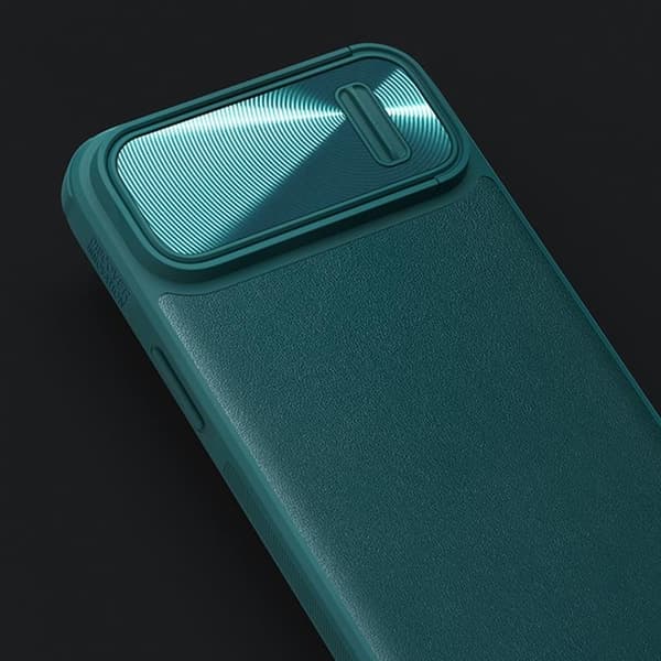 Nillkin iPhone 14 Plus Skal CamShield Læder S - Grøn Grön