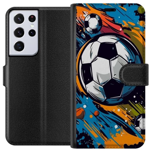 Pung Taske til Samsung Galaxy S21 Ultra 5G med fodbolde
