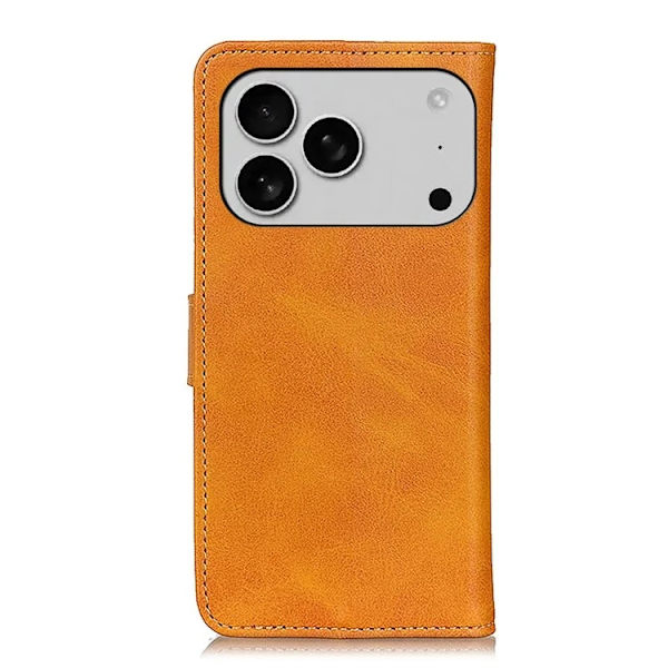 iPhone 17 Pro Max Plånboksfodral Cowhide Texture - Brun Brun