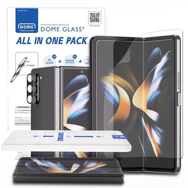 [2-Set] Whitestone Galaxy Z Fold 5 Härdat Glas Skärmskydd