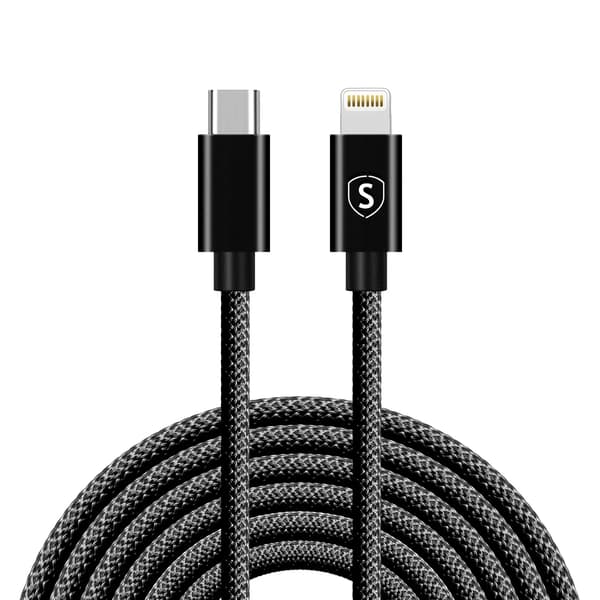 SiGN USB-C till Lightning kabel 20W 3m - Svart Svart