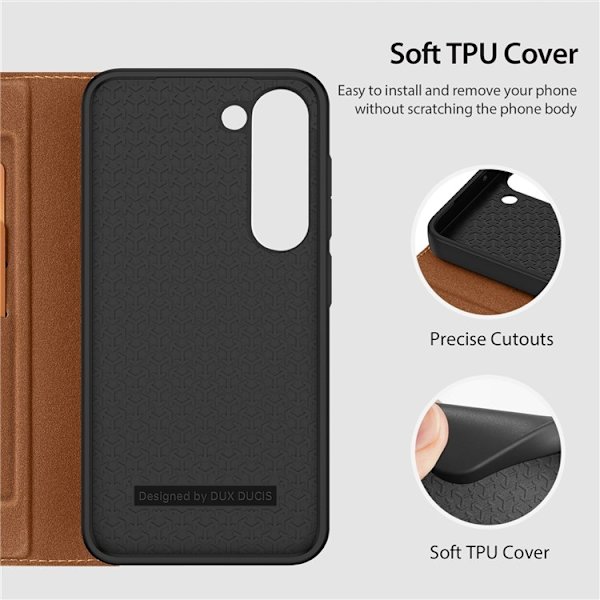 Dux Ducis Galaxy S23 Plus Plånboksfodral Skin X2 Magnetic - Brun