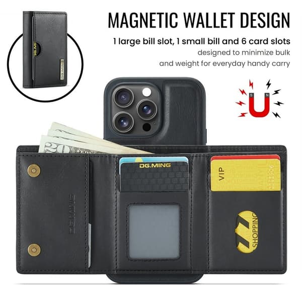 DG.MING M6 Series Mobilskal till iPhone 15 Pro Max Magnetiskt Svart