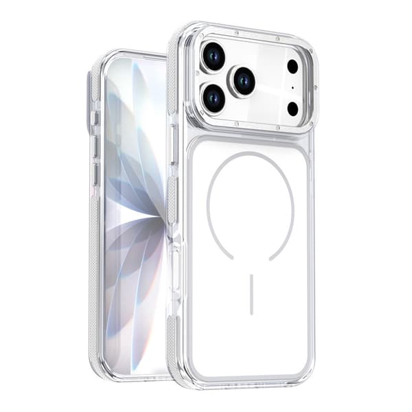Mobilskal till iPhone 17 Pro MagSafe Dual Färg Shockproof - Vit Vit