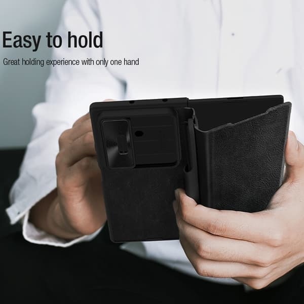 Nillkin Galaxy Z Fold 7 Plånboksfodral Qin Pro Svart