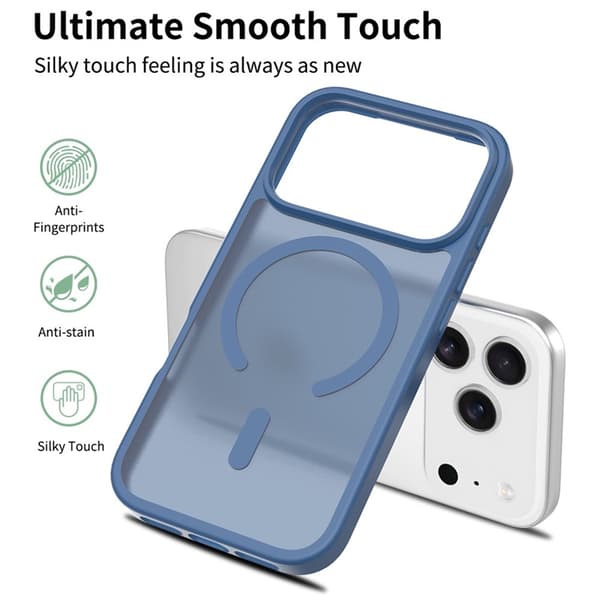 Mobilskal till iPhone 17 Pro MagSafe Acrylic Skin Touch - Blå