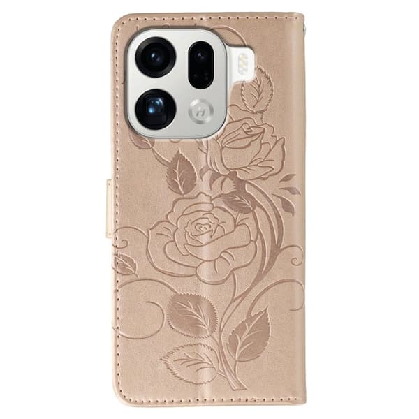 Oppo Find X9 Pro 5G Plånboksfodral Konstläder - Roséguld