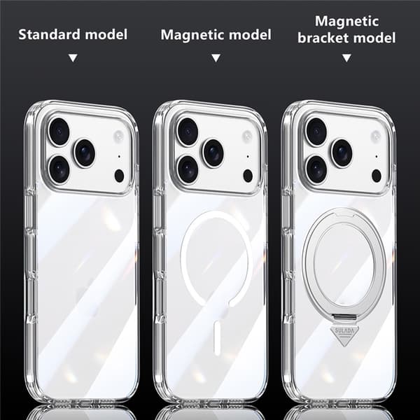SULADA Mobilskal till iPhone 17 Pro MagSafe TPU+PC Crystal - Clear Transparent