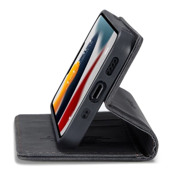 CASEME 013 iPhone 13 mini Plånboksfodral Konstläder Svart
