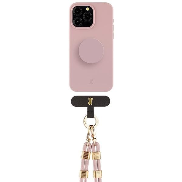 Just Elegance Mobilskal till iPhone 15 Pro 3in1 PopGrip - Rosé