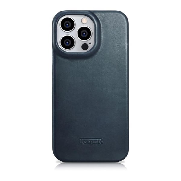 iCarer iPhone 14 Pro Plånboksfodral Magsafe Läder - Blå