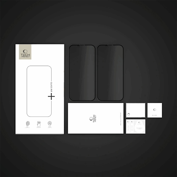 Tech-Protect [2-Pack] iPhone 16e Härdat Glas Skärmskydd Spy Privacy Black