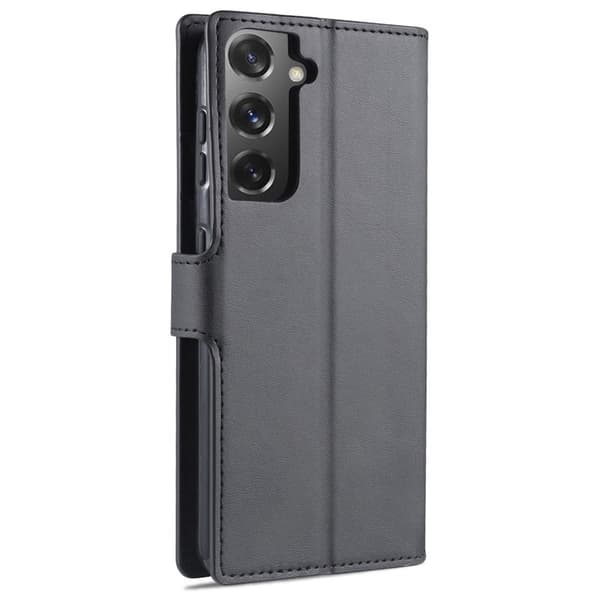AZNS Dual-sided Magnetic Clasp Plånboksfodral Konstläder - Svart