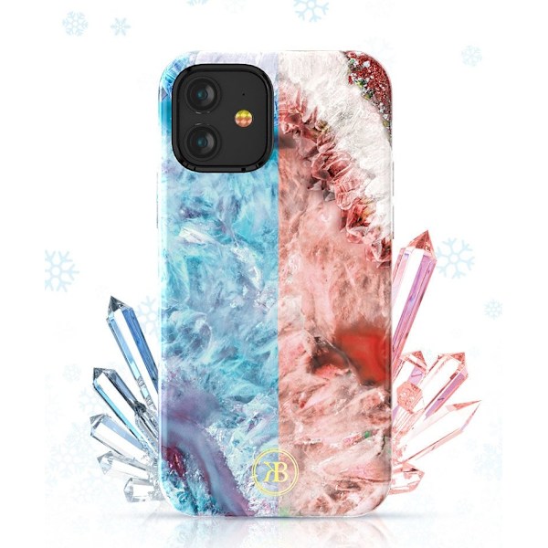 Kingxbar Agate Mobilskal iPhone 12 mini - Röd Röd