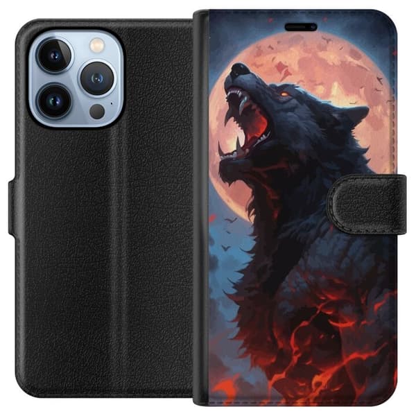 Pungcover til Apple iPhone 13 Pro med Hylende ulv
