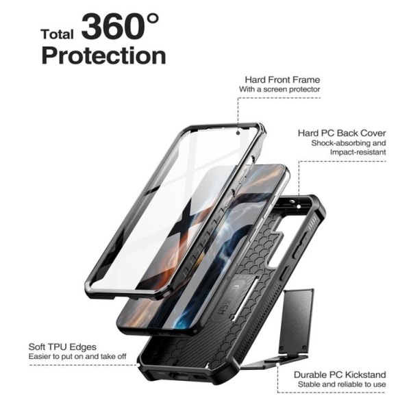 Tech-Protect Galaxy A15 4G/5G Kevlar Pro - Musta