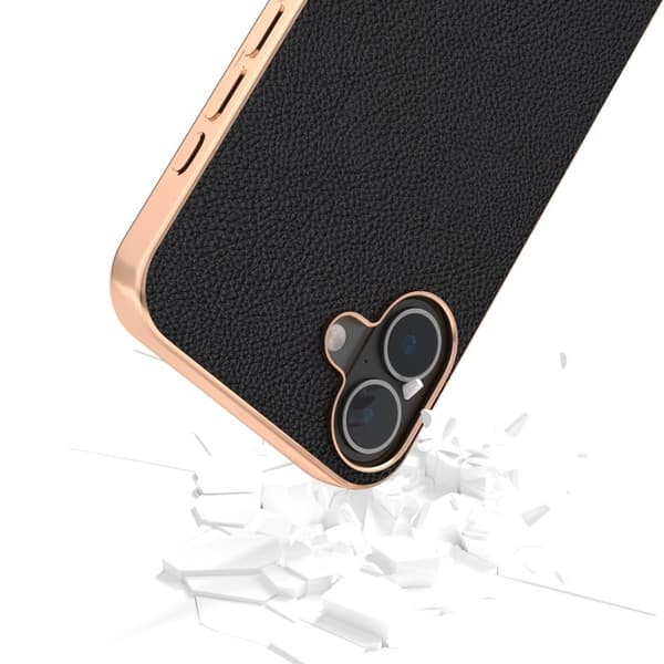 ABEEL Mobilskal till iPhone 16 Plus Horizon Äkta Läder - Svart